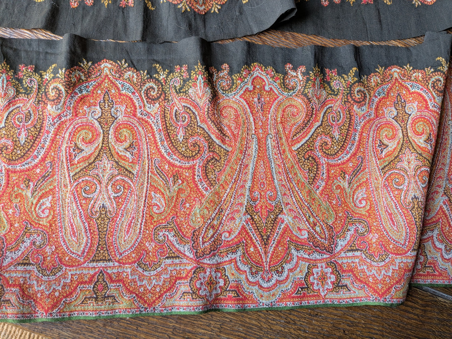 2 pieces antique Paisley shawl for crafts