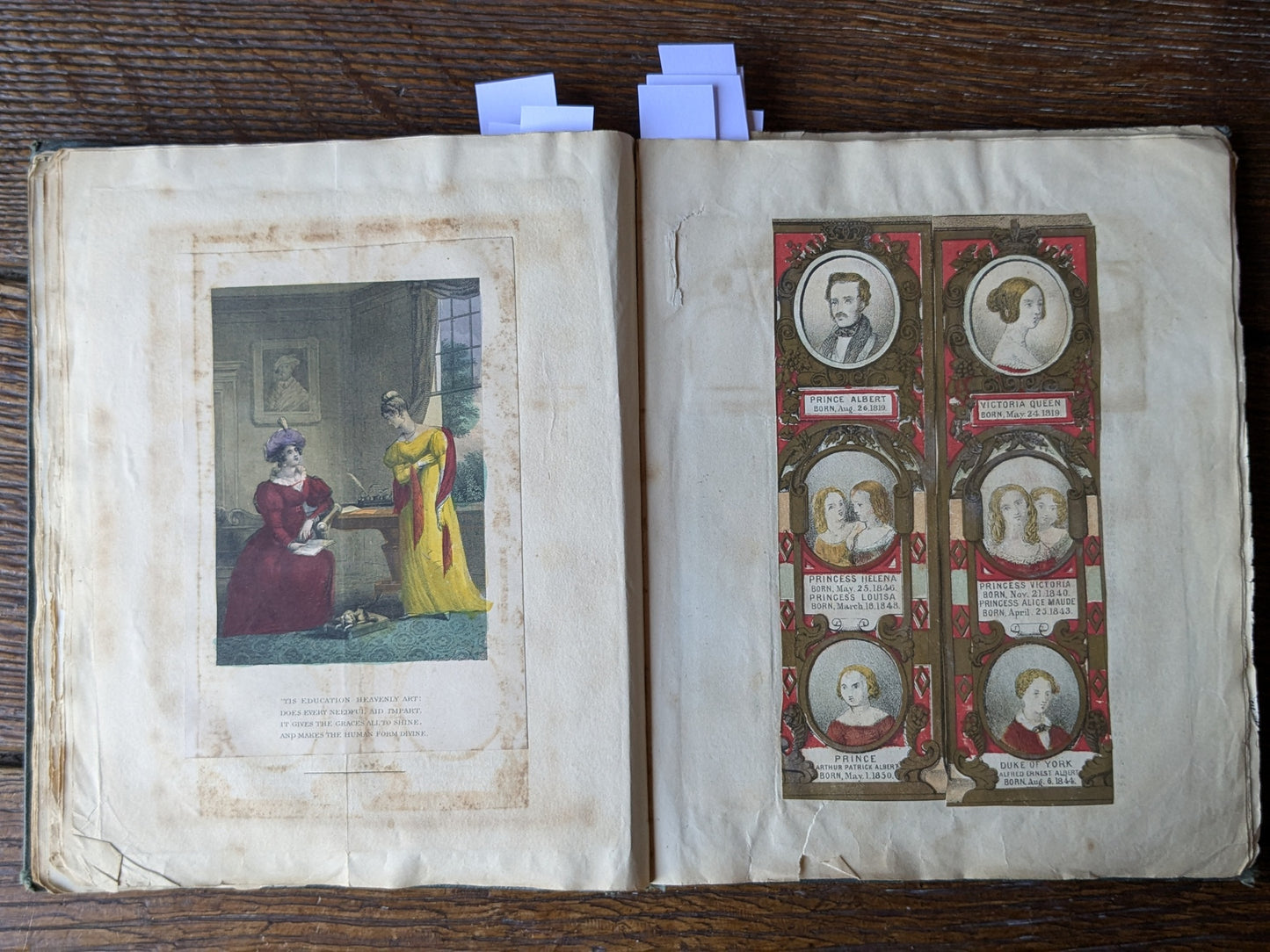 Antique scrap album 1845