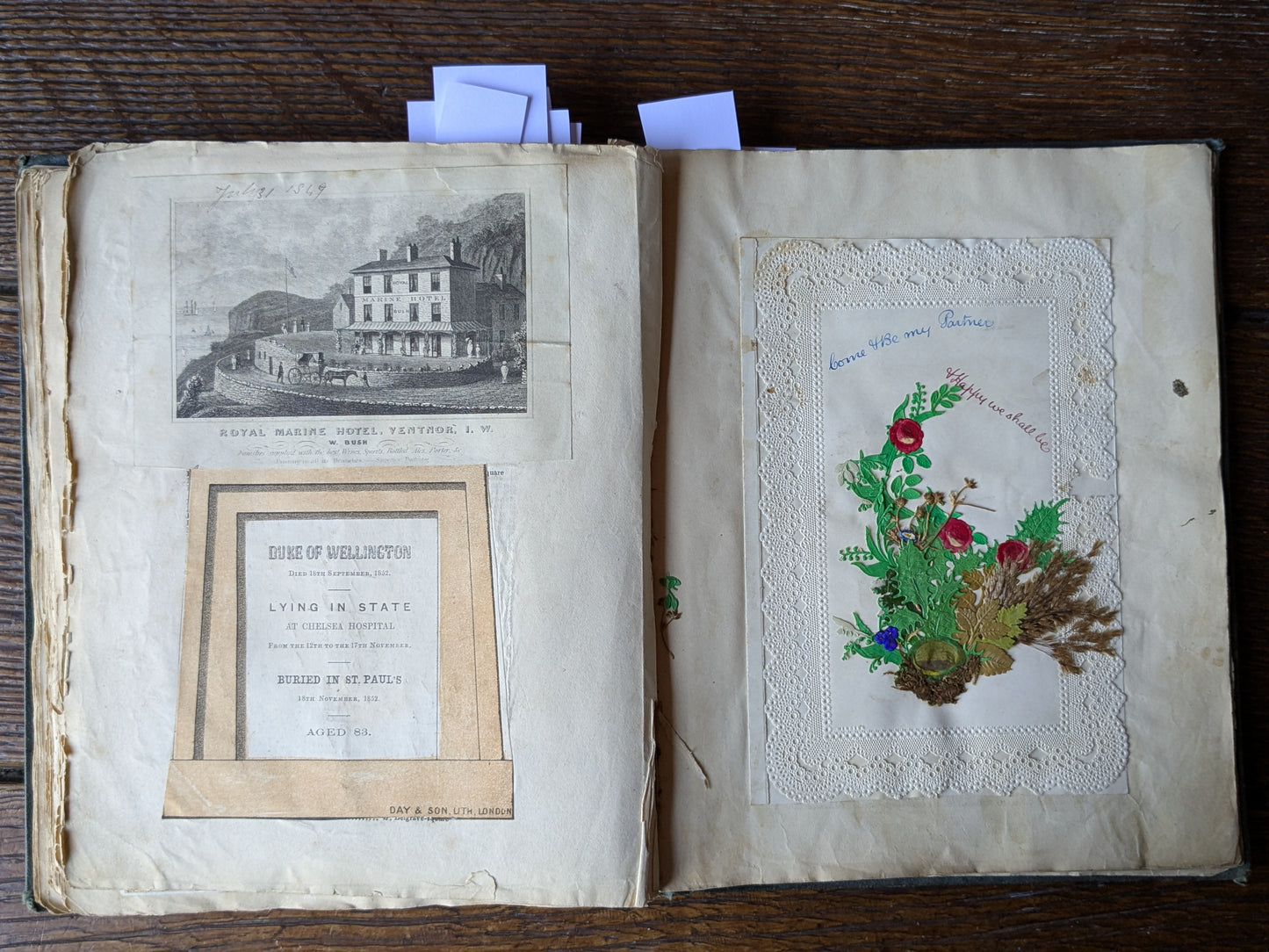 Antique scrap album 1845