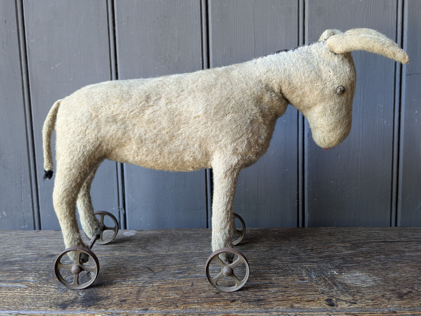 Antique Steiff donkey on wheels
