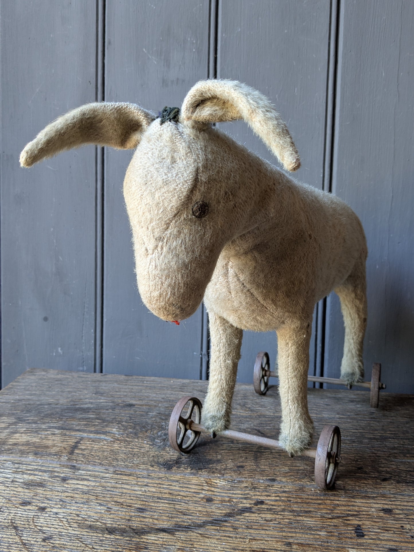 Antique Steiff donkey on wheels