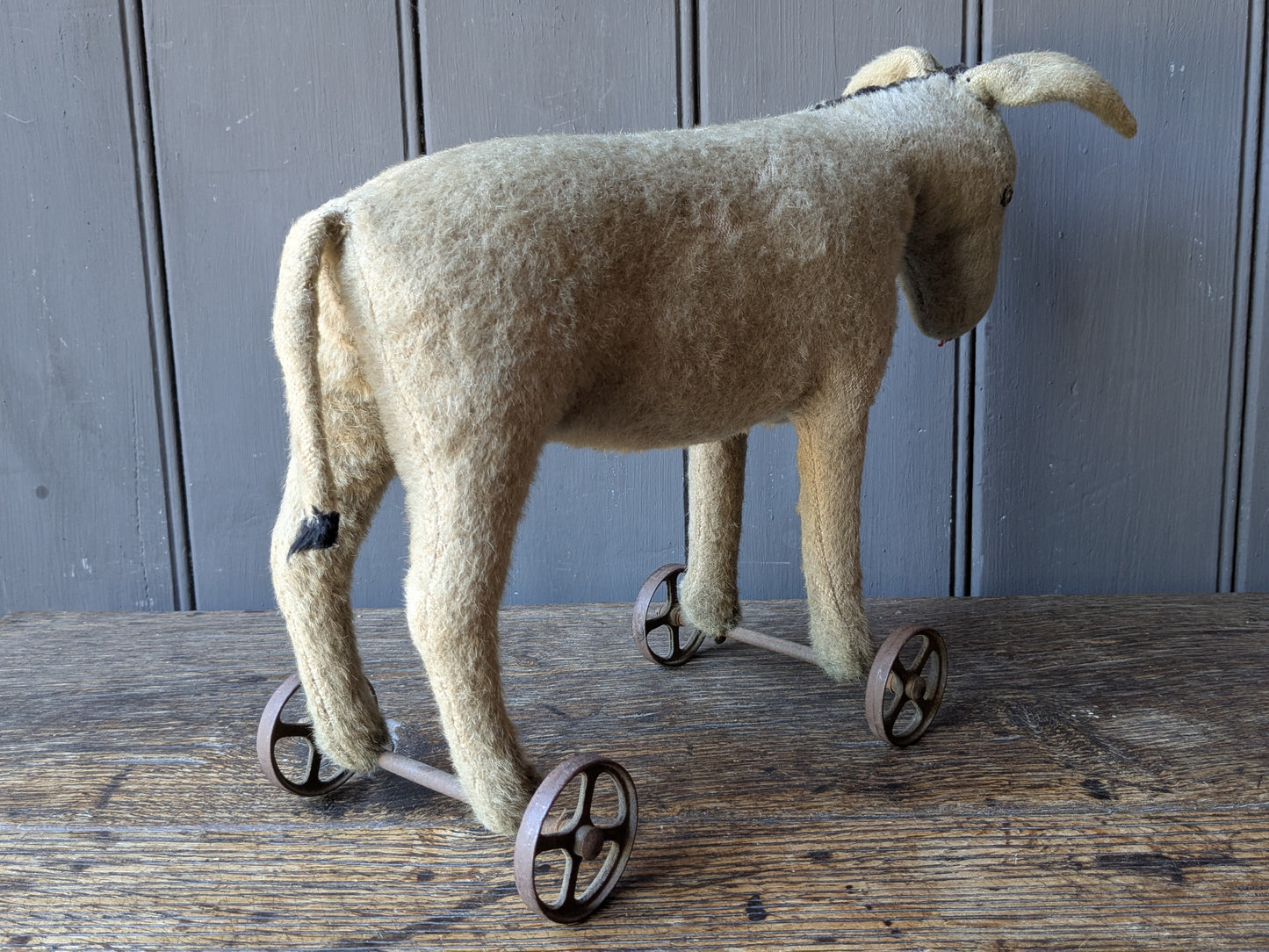Antique Steiff donkey on wheels