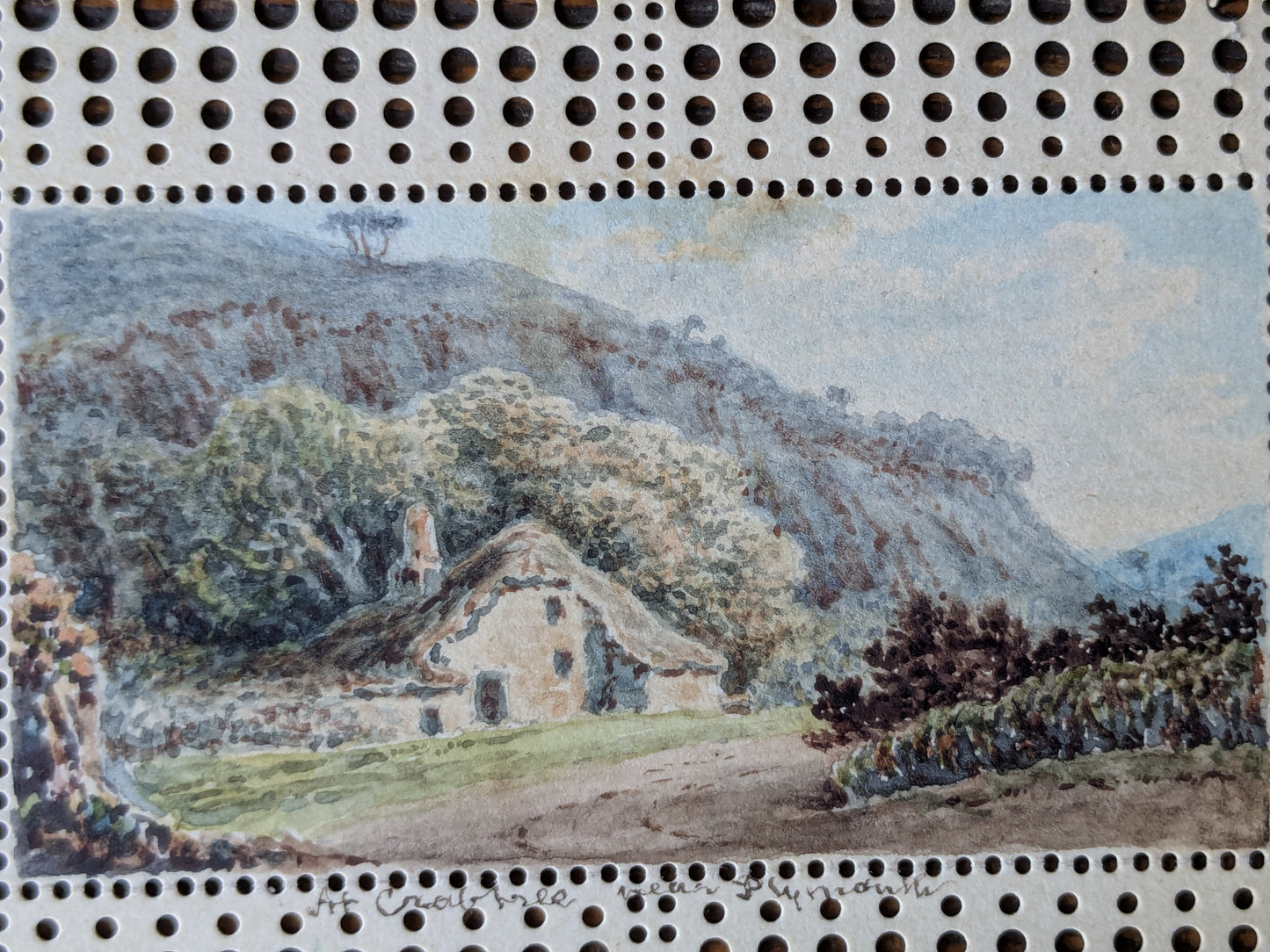 Miniature antique painting dated 1838