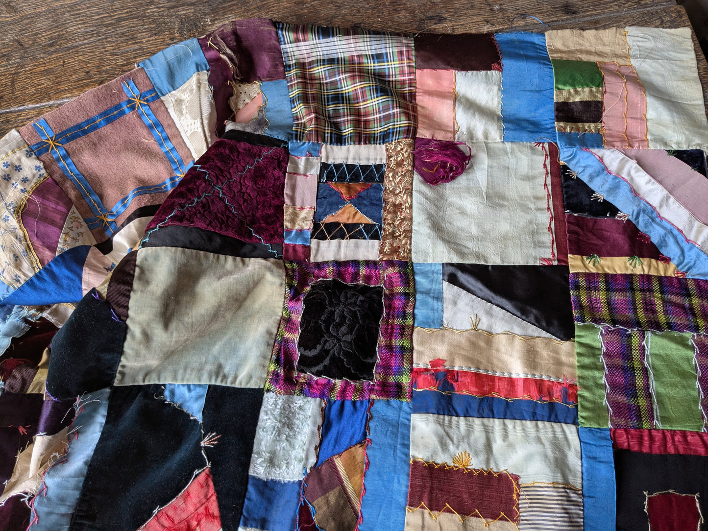 Antique Victorian crazy patchwork
