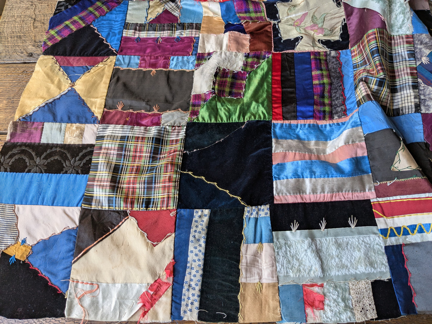 Antique Victorian crazy patchwork