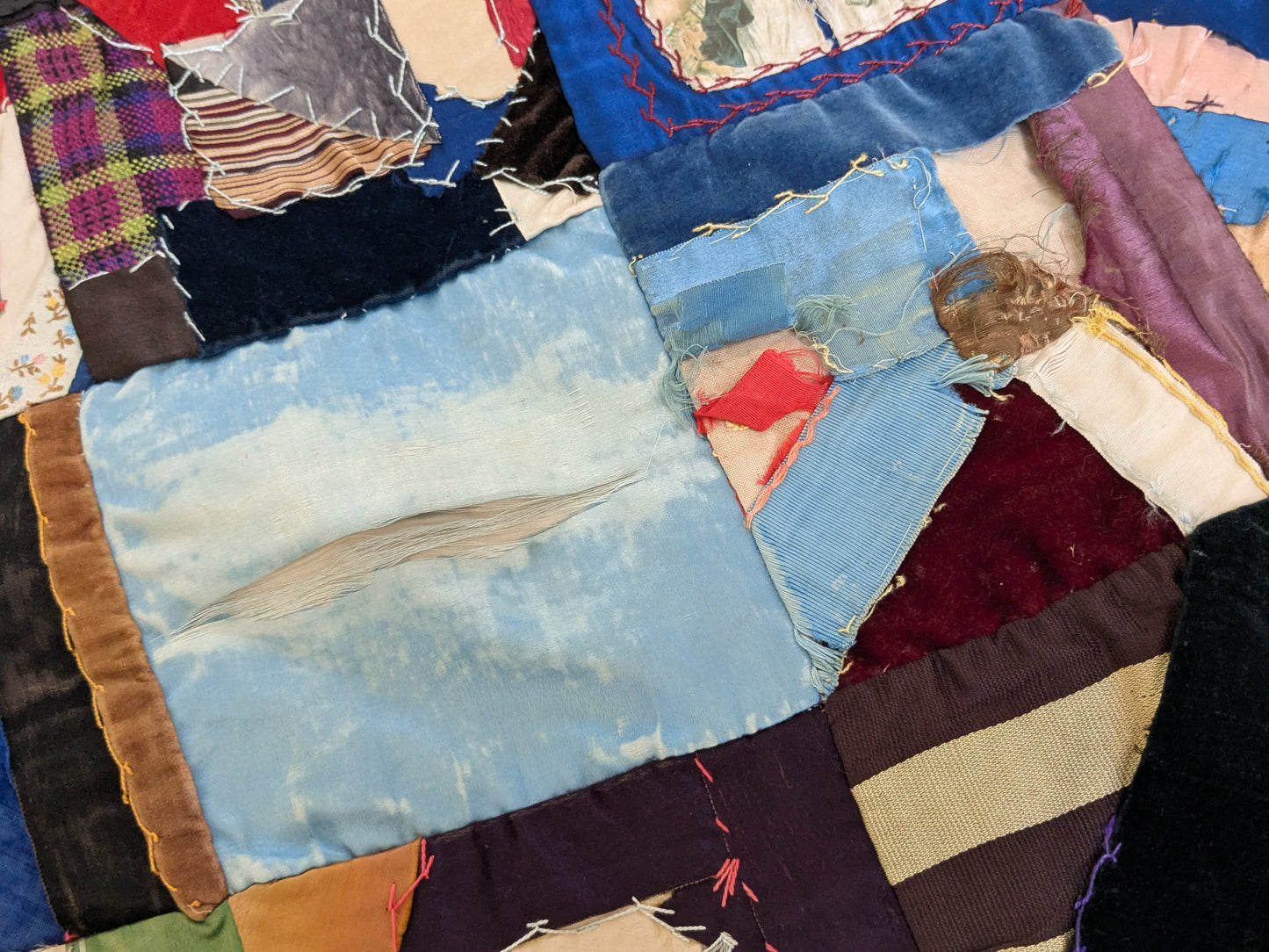 Antique Victorian crazy patchwork