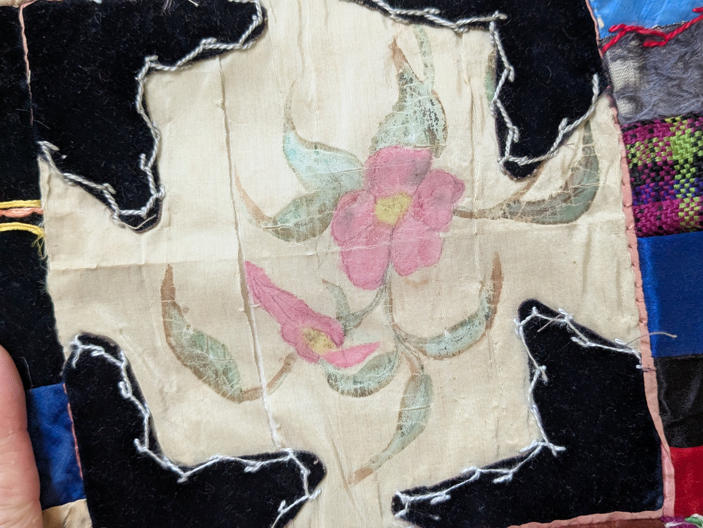 Antique Victorian crazy patchwork
