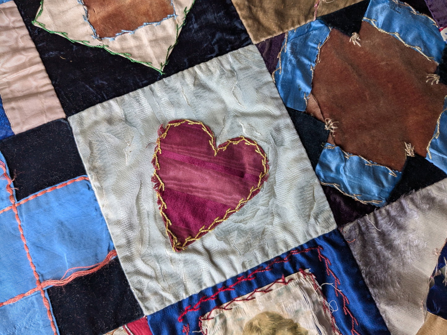 Antique Victorian crazy patchwork