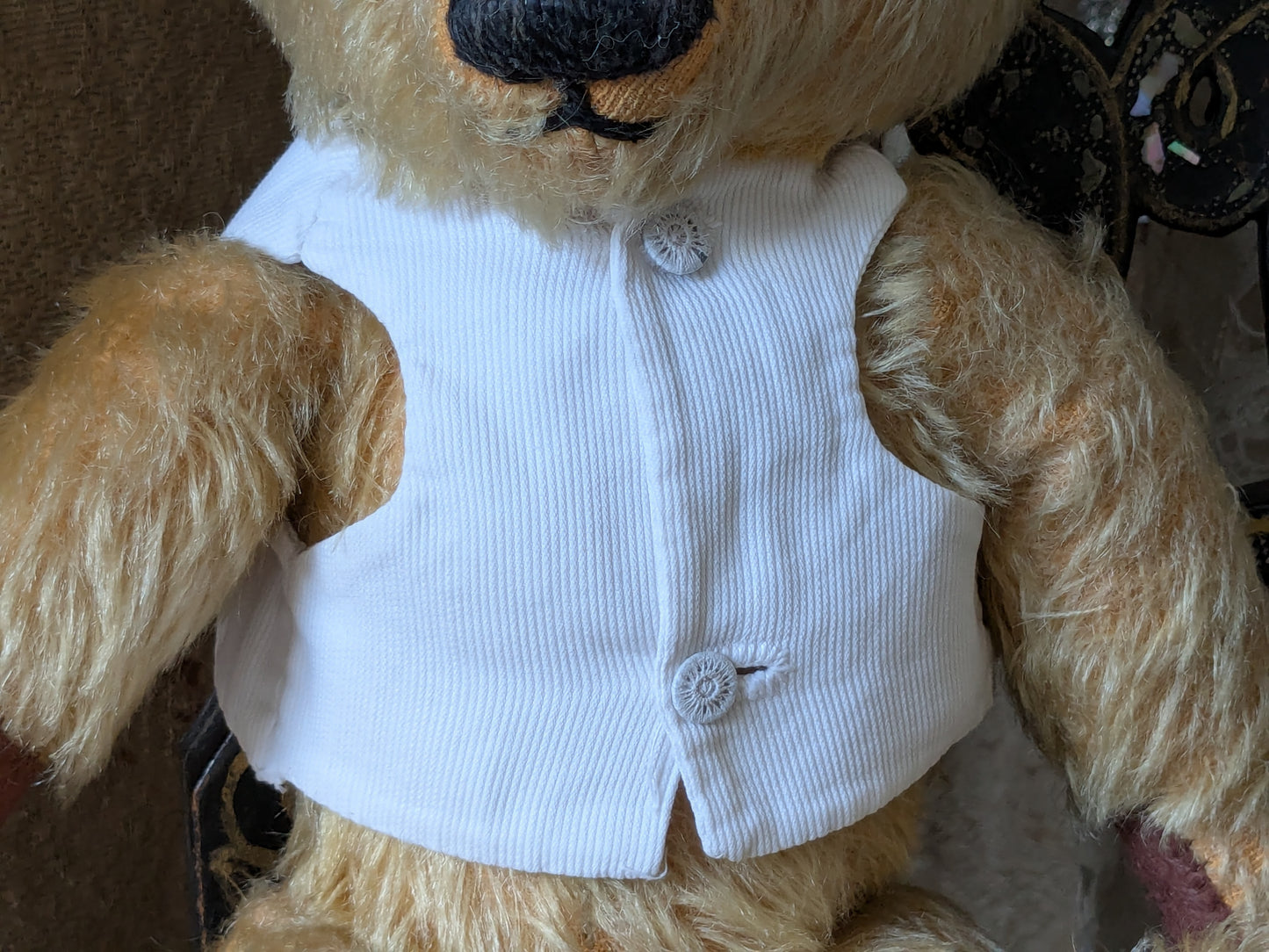 Vintage Chad Valley teddy bear in antique waistcoat