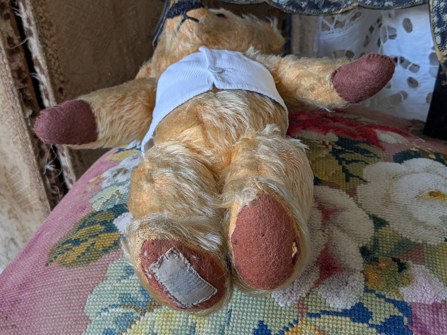 Vintage Chad Valley teddy bear in antique waistcoat