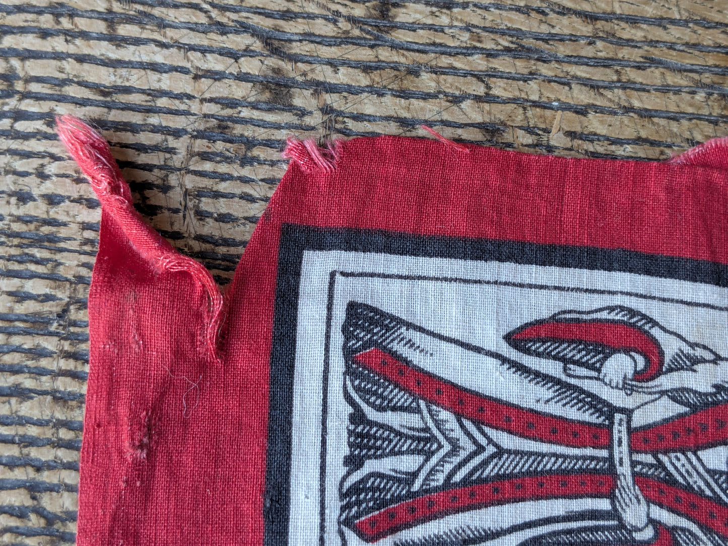 Victorian novelty printed handkerchief, Moir and Co, 1881