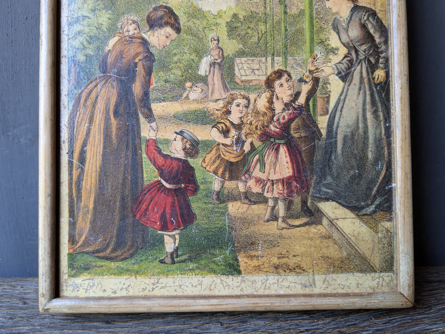 Antique Victorian dissected puzzle game in box