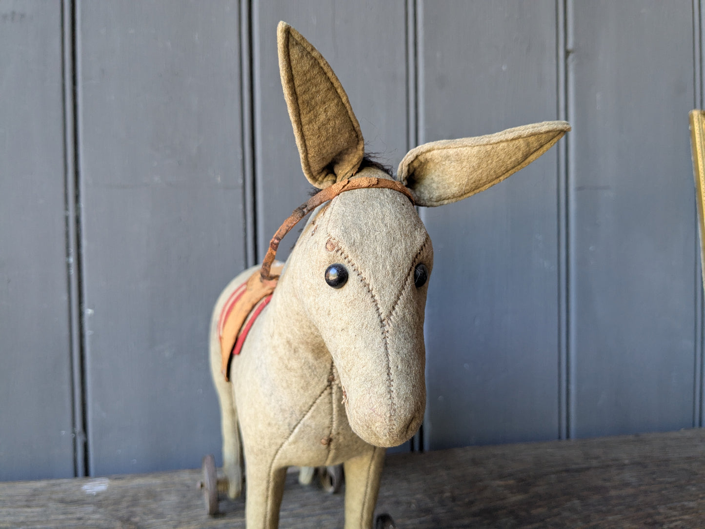Antique Steiff donkey on wheels
