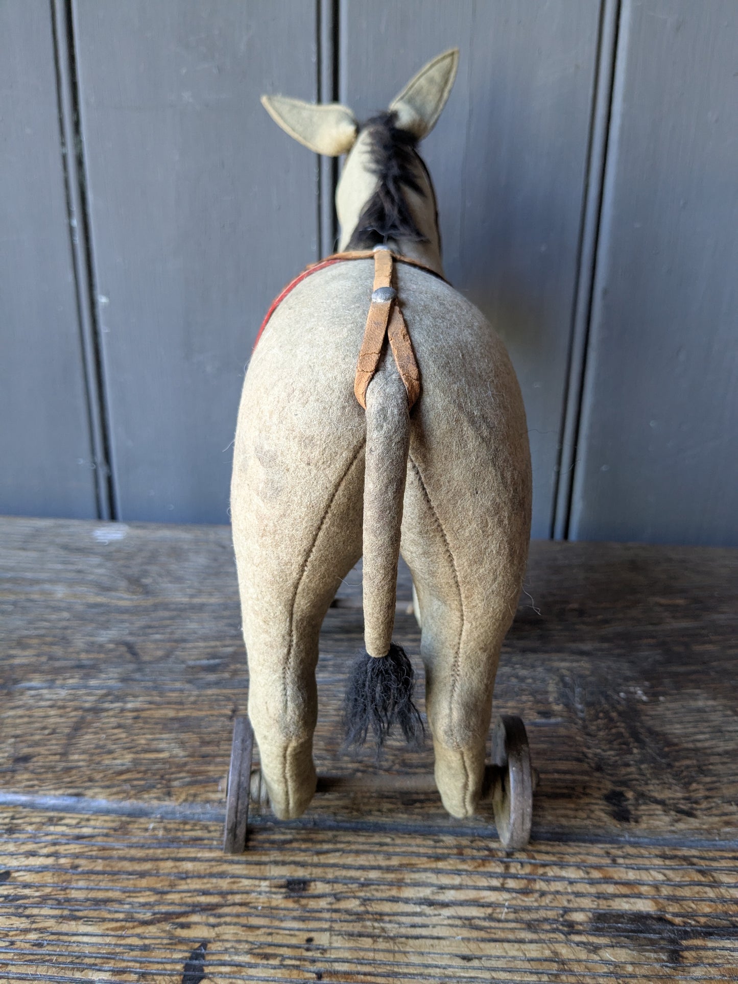 Antique Steiff donkey on wheels