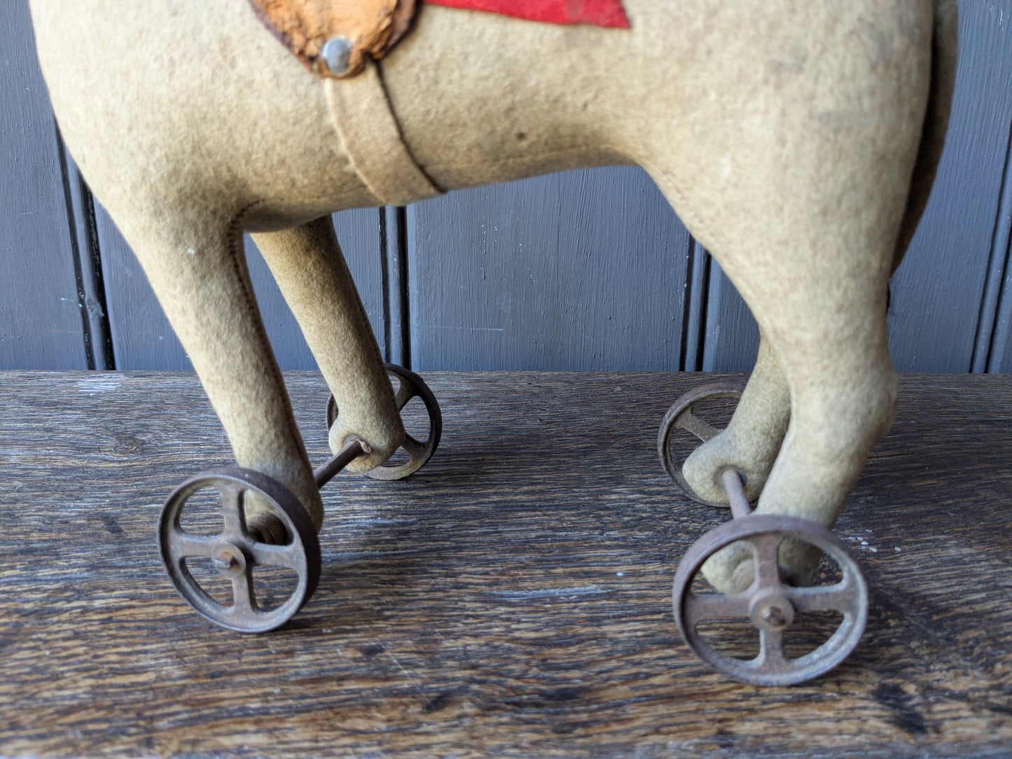 Antique Steiff donkey on wheels