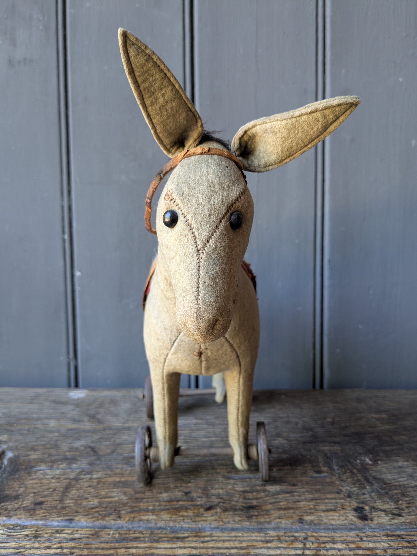 Antique Steiff donkey on wheels