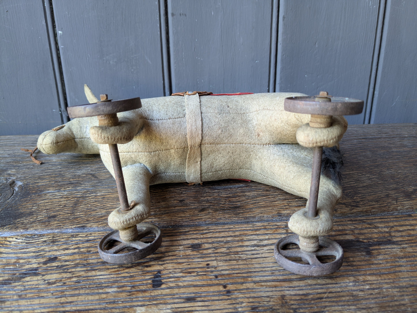 Antique Steiff donkey on wheels