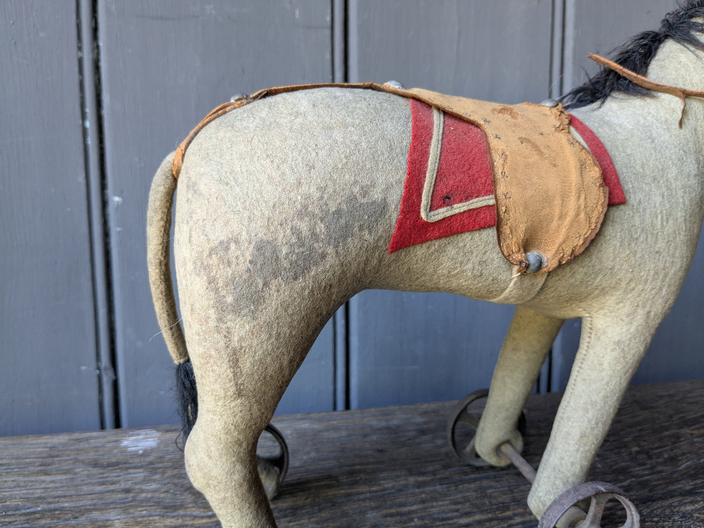Antique Steiff donkey on wheels