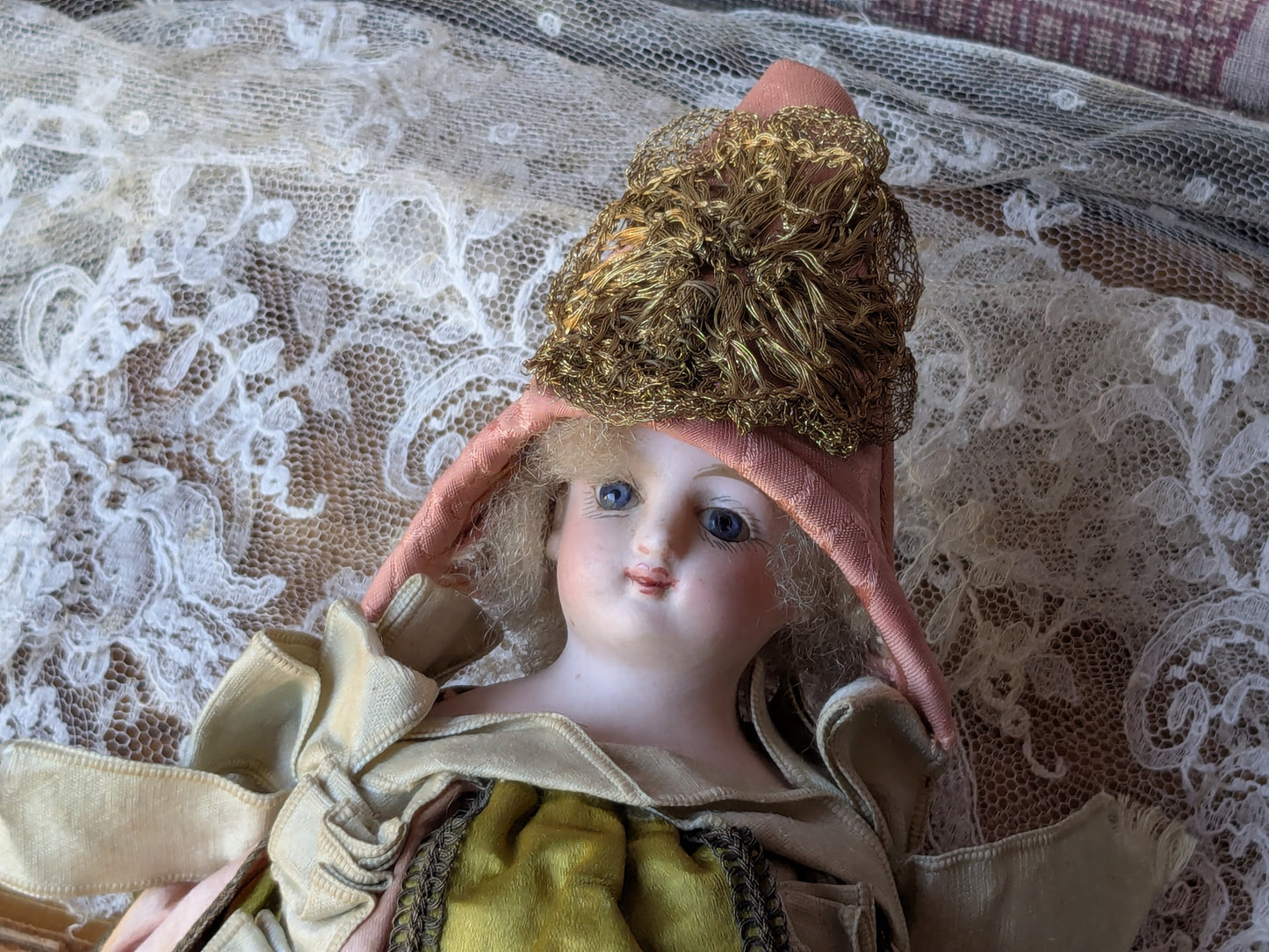 Antique musical marotte doll