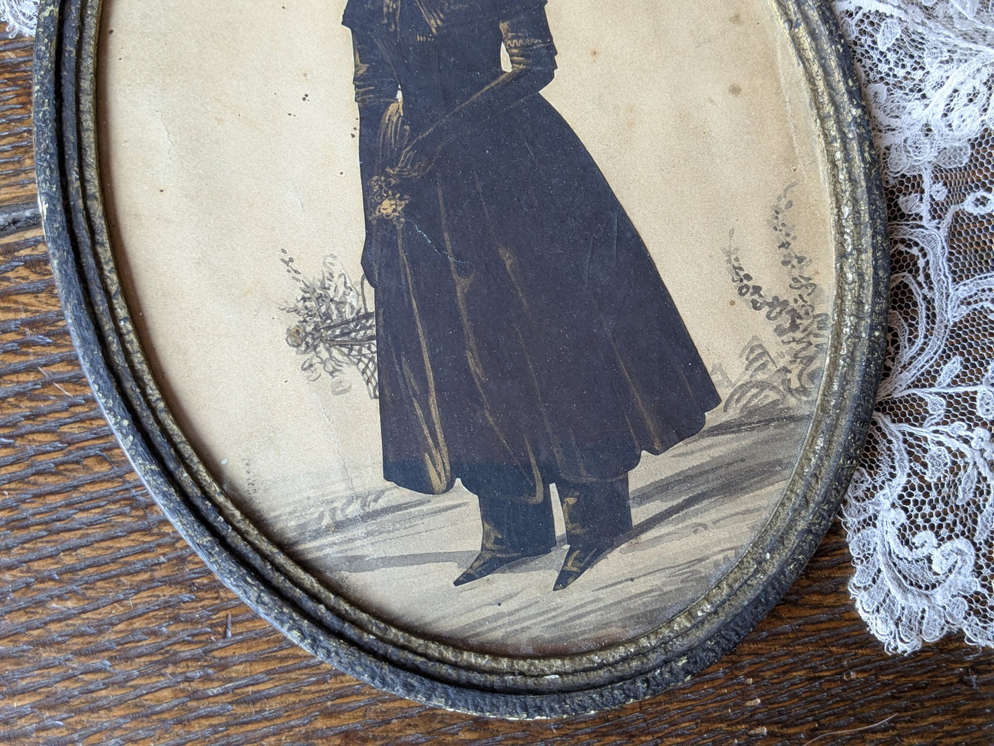 Antique silhouette portrait of a girl 1845