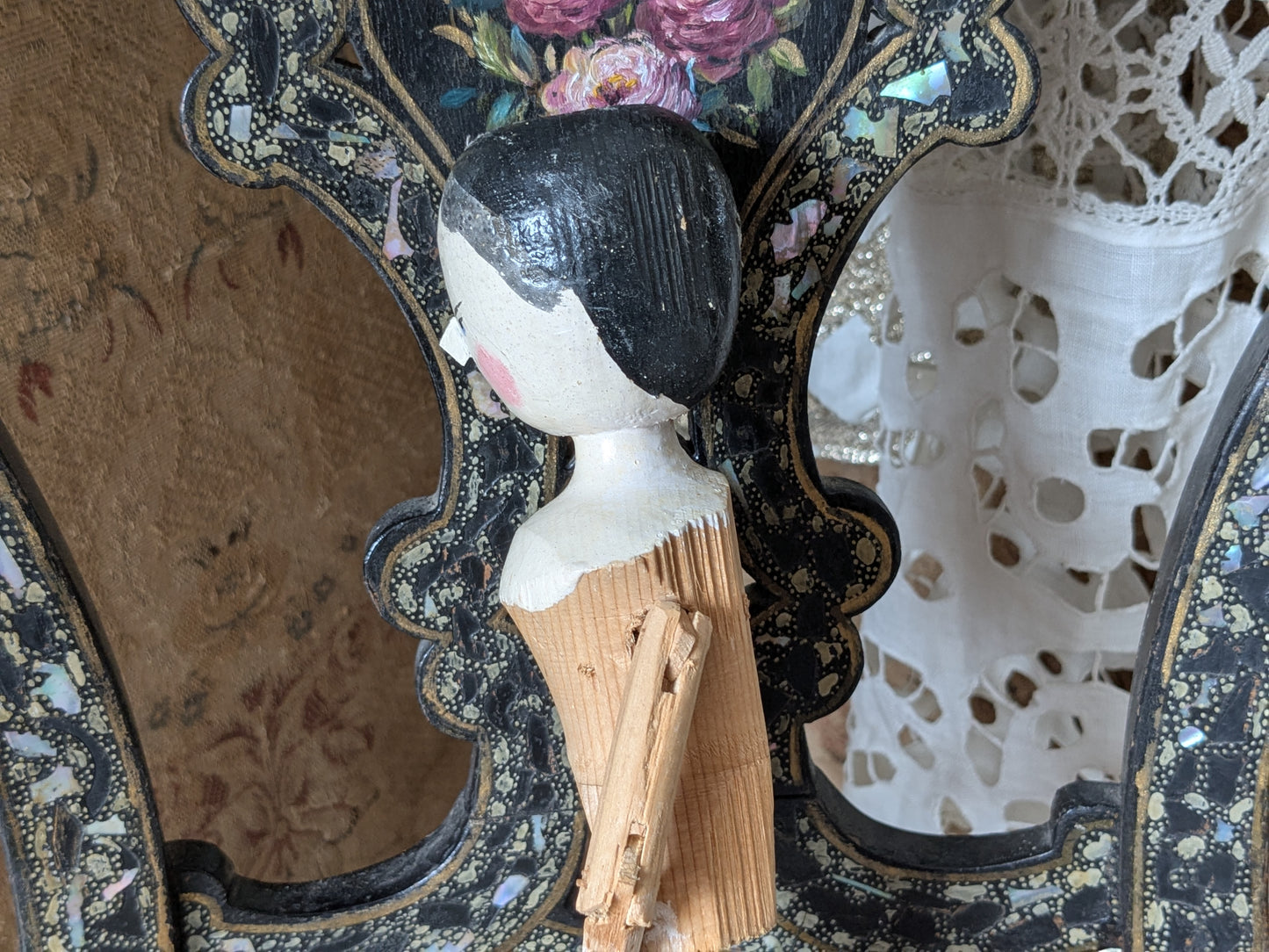 Vintage penny wooden peg doll