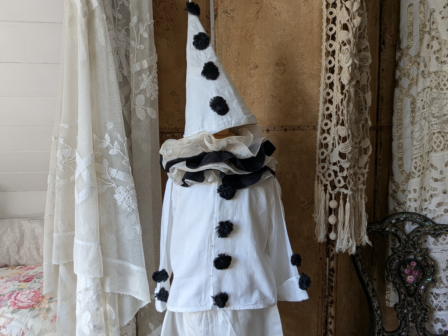 Child's vintage Pierrot costume