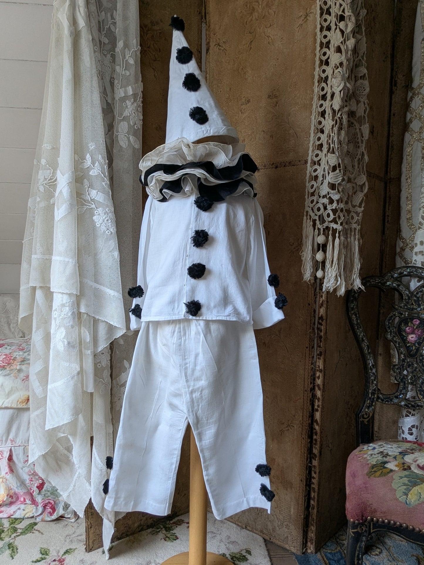 Child's vintage Pierrot costume