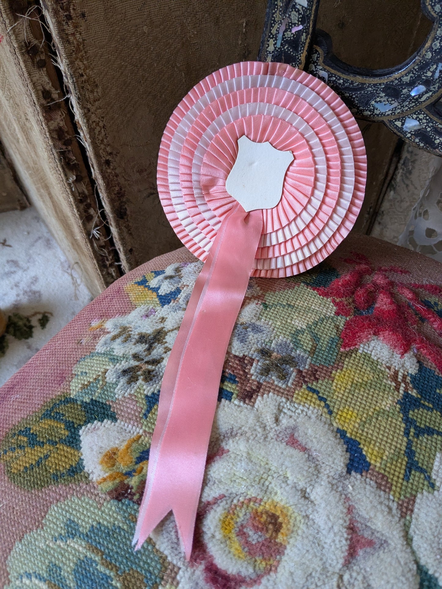 Vintage pink rosette