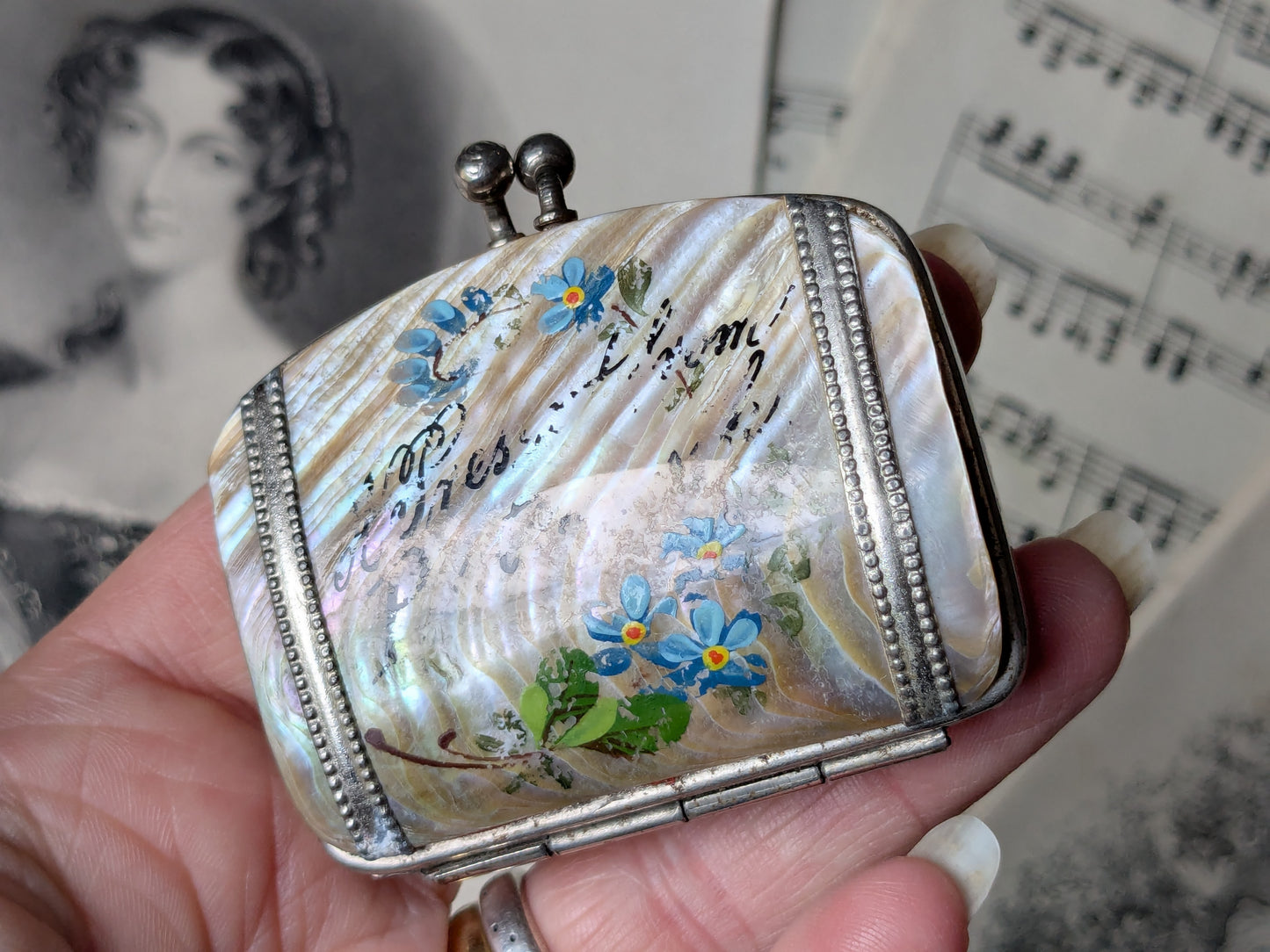 Vintage mother of pearl purse