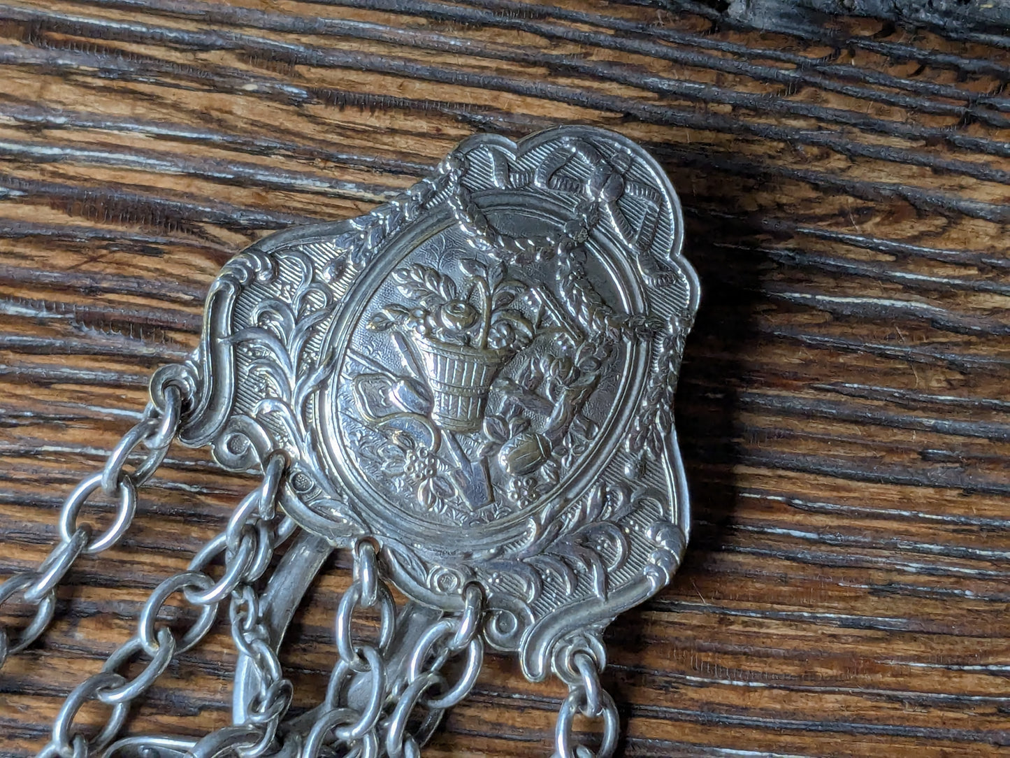 Antique chatelaine with 4 attachments