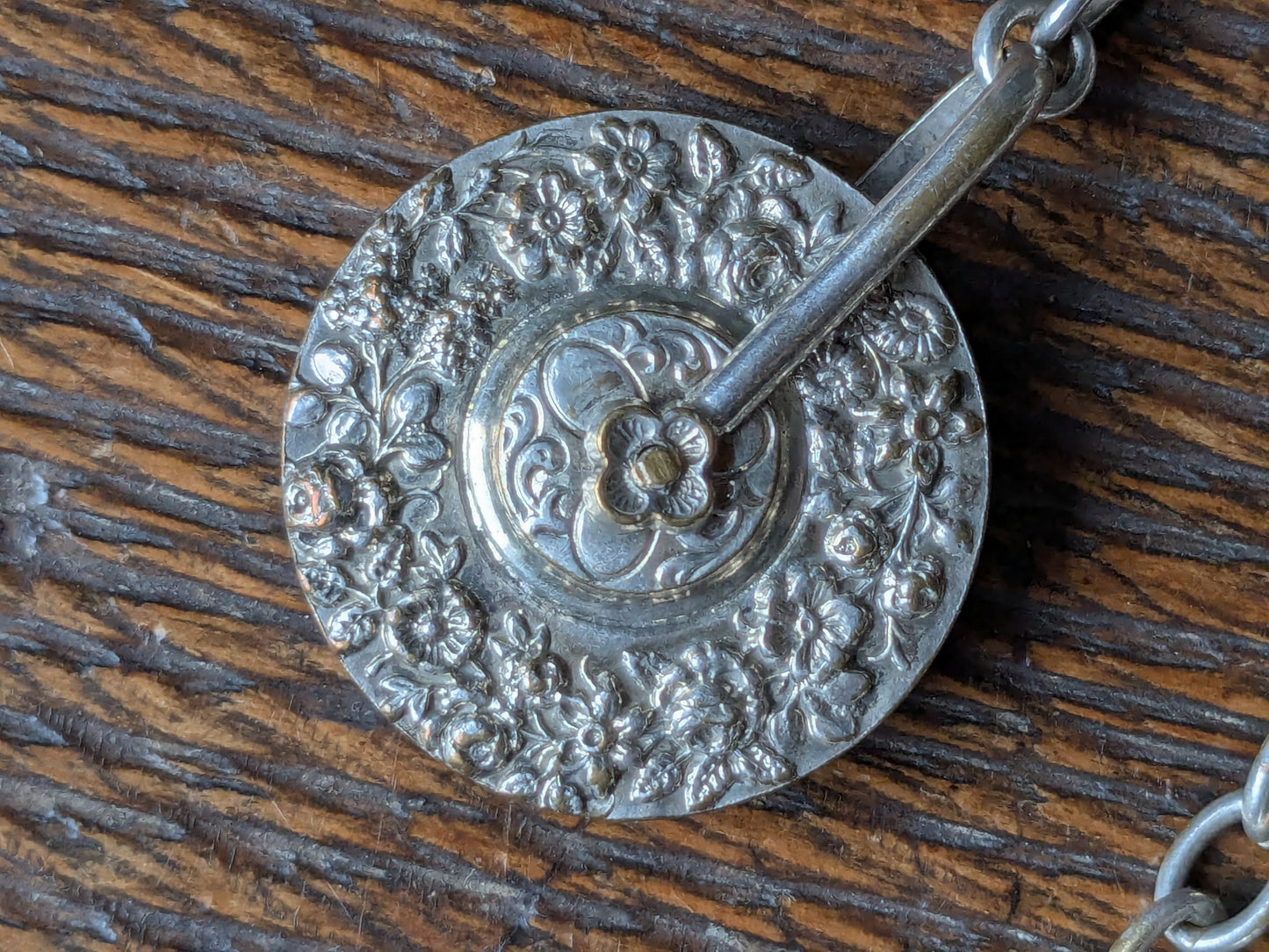 Antique chatelaine with 4 attachments