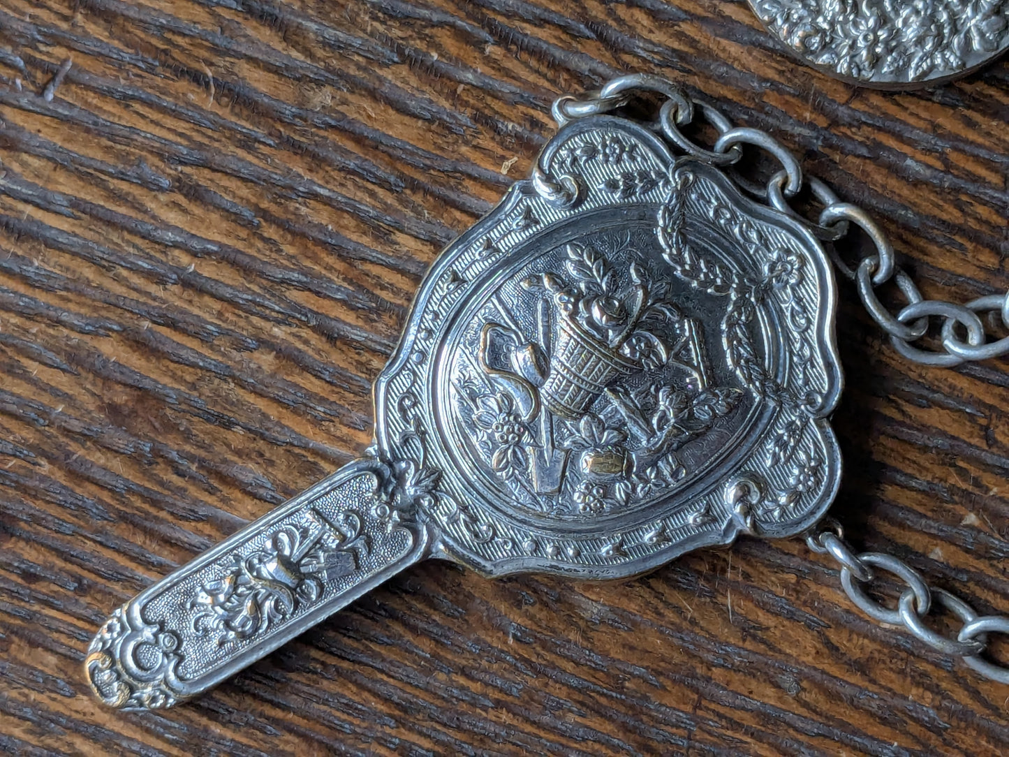 Antique chatelaine with 4 attachments