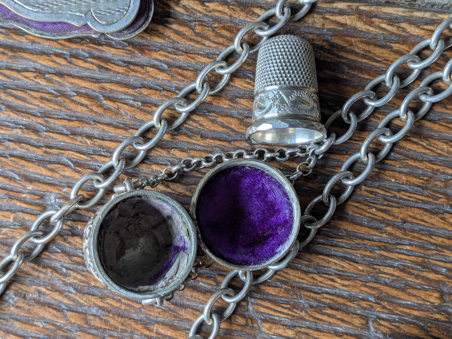 Antique chatelaine with 4 attachments