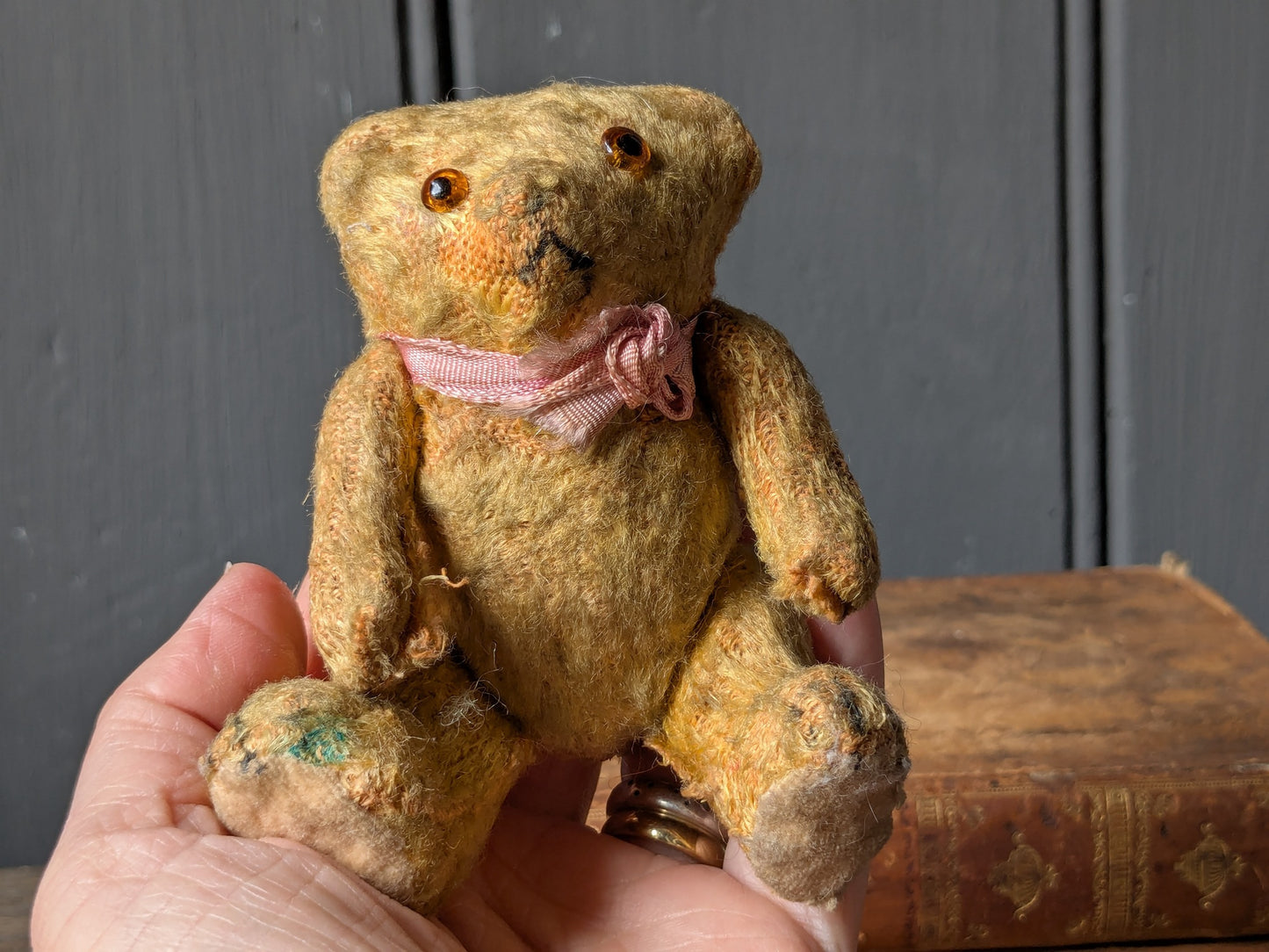 Tiny vintage teddy bear