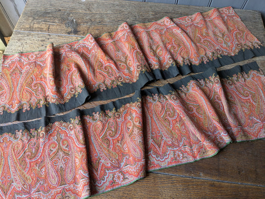 2 pieces antique Paisley shawl for crafts