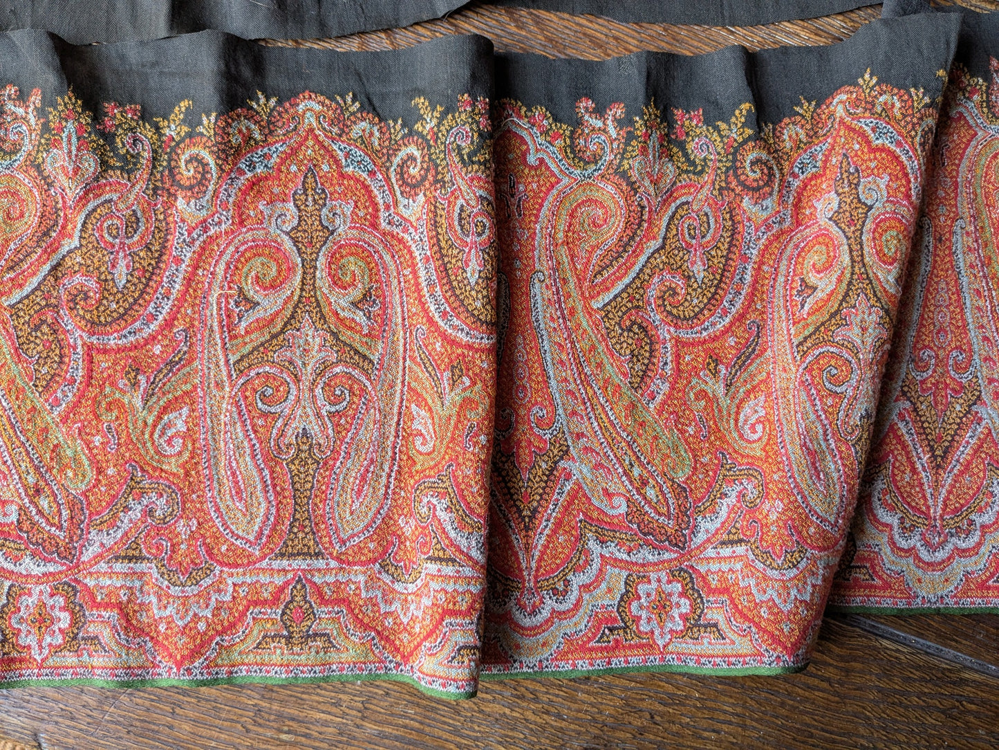2 pieces antique Paisley shawl for crafts
