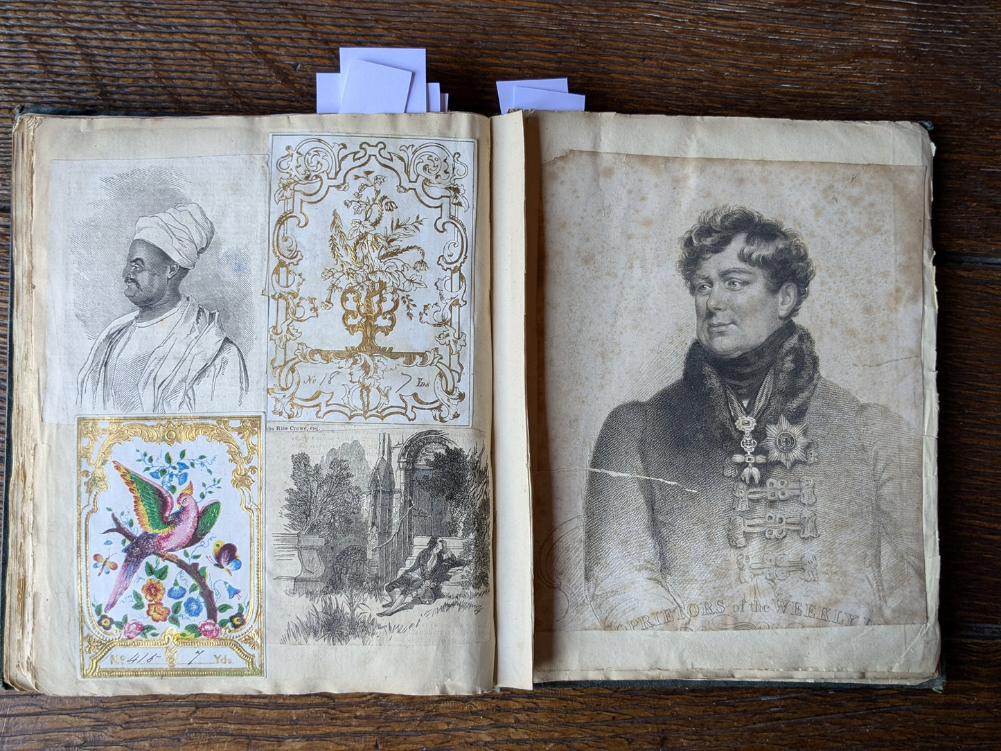 Antique scrap album 1845