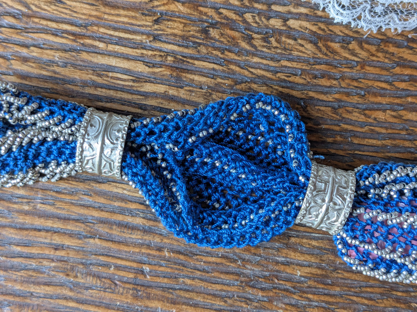 Antique beaded miser or stocking purse