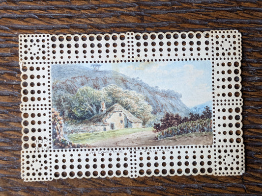 Miniature antique painting dated 1838