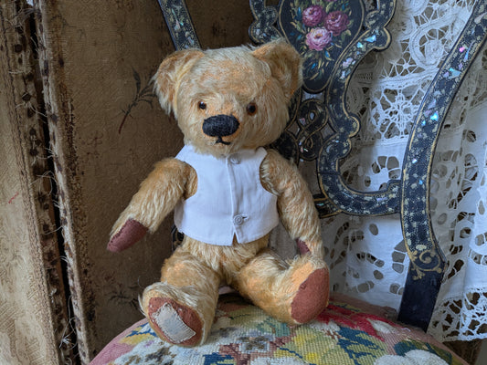 Vintage Chad Valley teddy bear in antique waistcoat