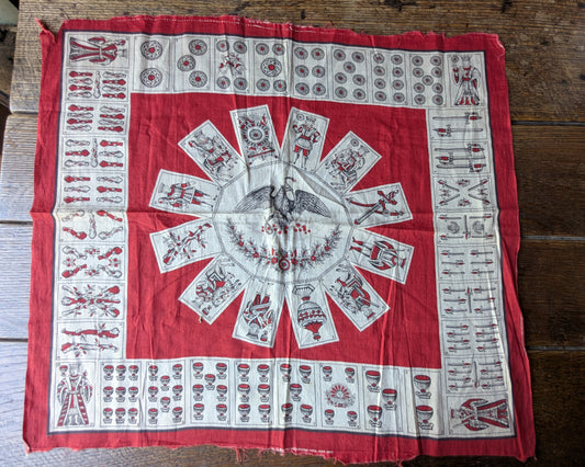 Victorian novelty printed handkerchief, Moir and Co, 1881