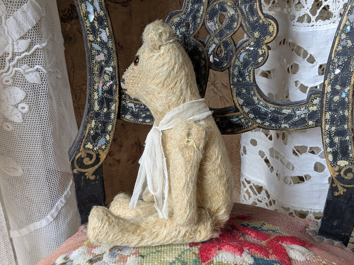 Small antique rod jointed stick bear