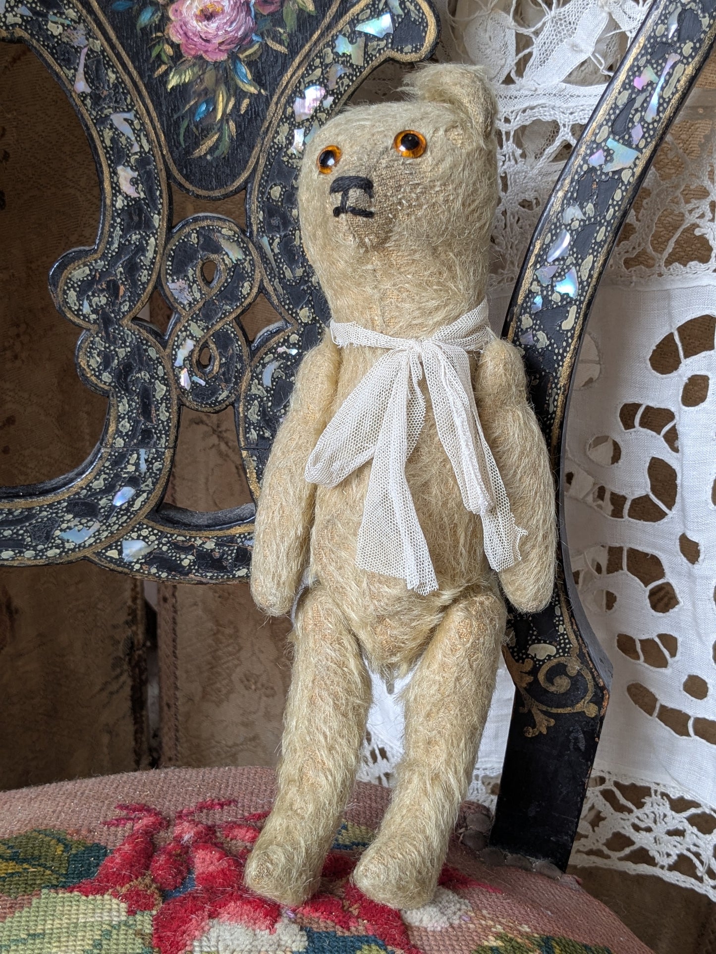 Small antique rod jointed stick bear