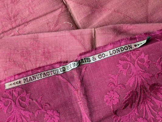 19th century Norris & Co silk fabric panel