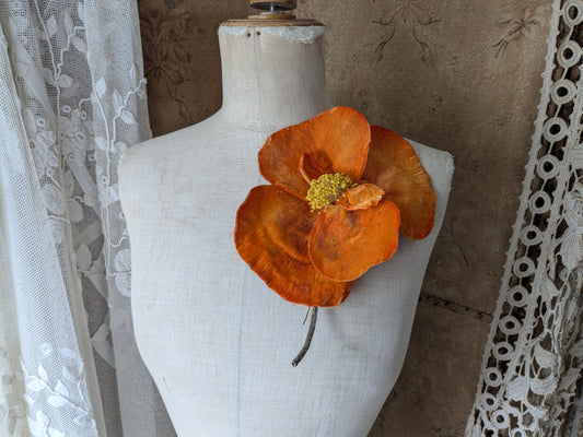 Large vintage velvet flower