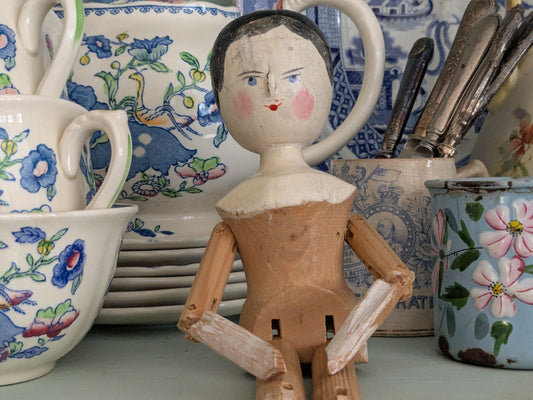 Vintage penny wooden peg doll