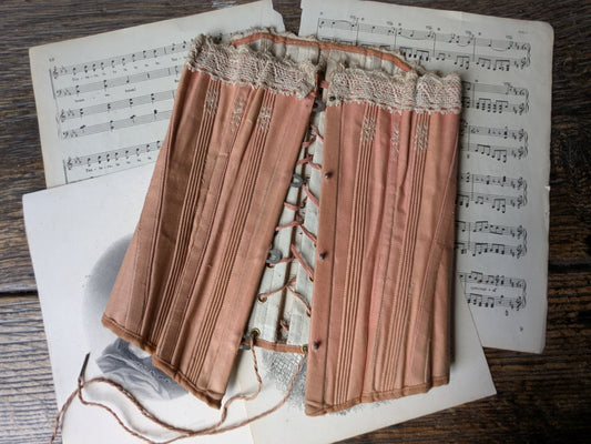Antique Victorian pink corset