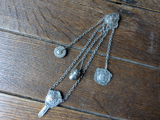 Antique chatelaine with 4 attachments