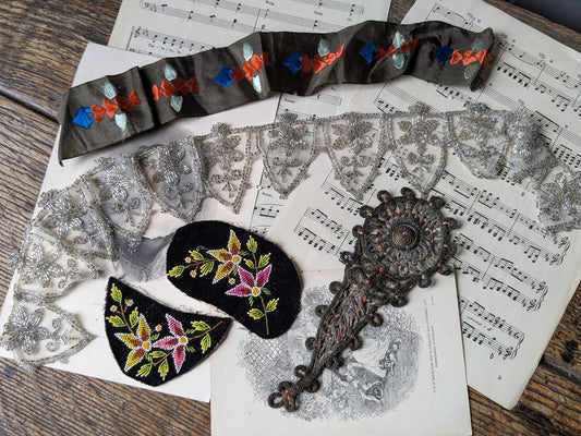 Vintage beaded & metallic trimmings