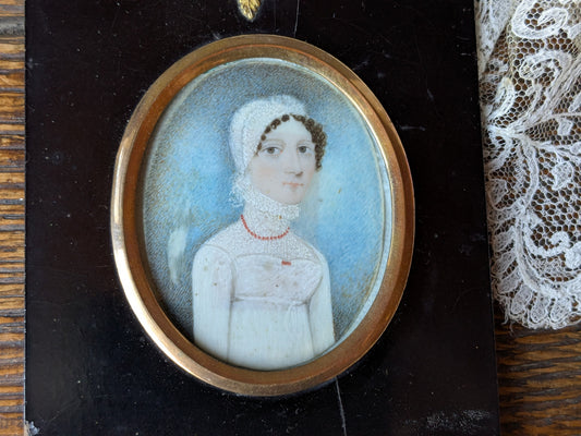 Antique Regency era portrait miniature